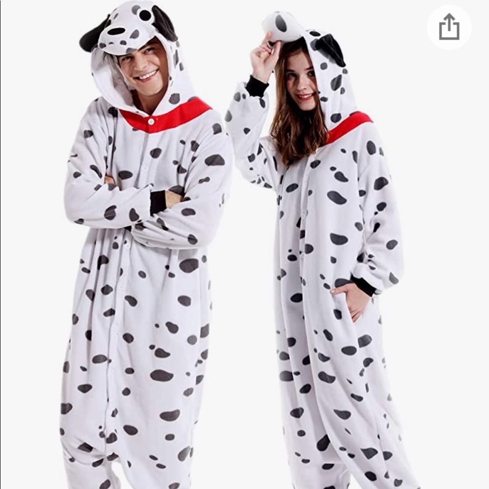 Large Adult Dalmatian Onesie Costume Unisex size